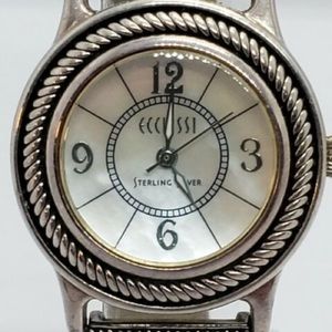 Vintage ECCLISSI White & 925 Silver Watch